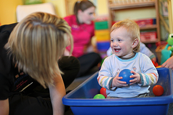 Toddler in nursery